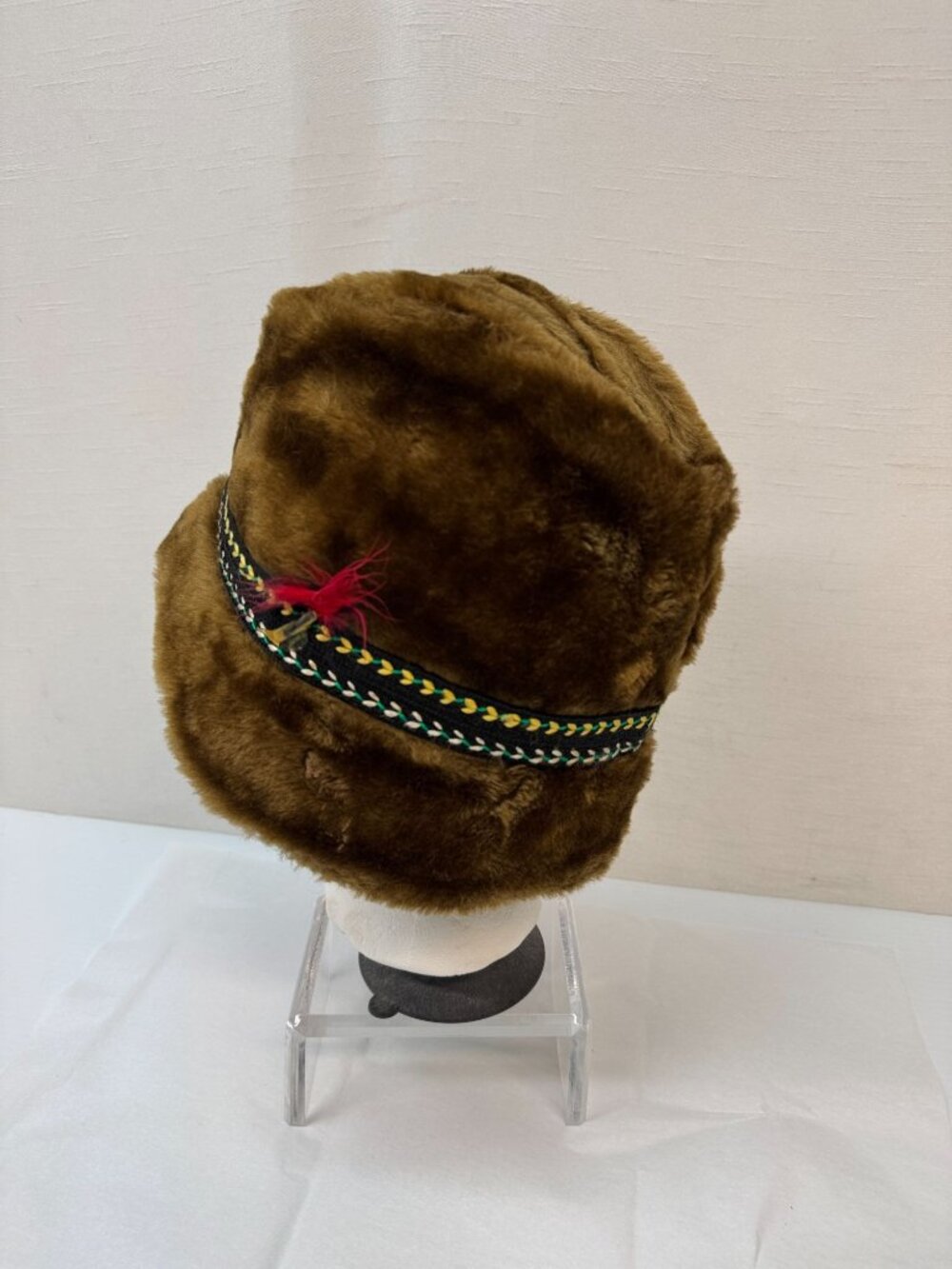 Vintage Mans Plush Hunter Hat with inside ear flaps'